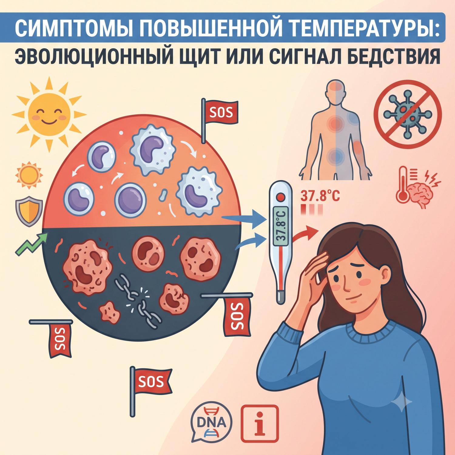 Симптомы повышенной температуры: эволюционный щит или сигнал бедствия Симптомы повышенной температуры: эволюционный щит или сигнал бедствия